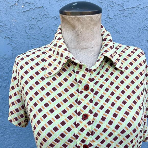 90s top 70s style Grunge Womens Small Blouse - Picture 3 of 7